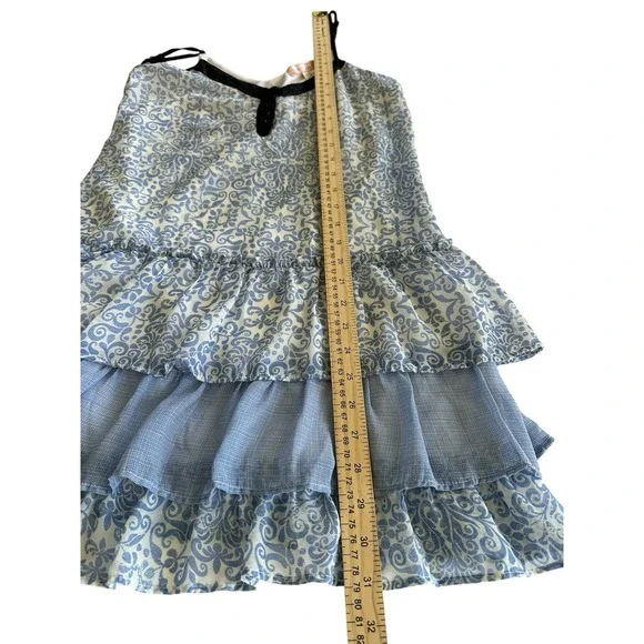 Band of Gypsies Damask Baby Doll Dress Size XS Cami Ruffles Tiered Mini Boho - Picture 9 of 9